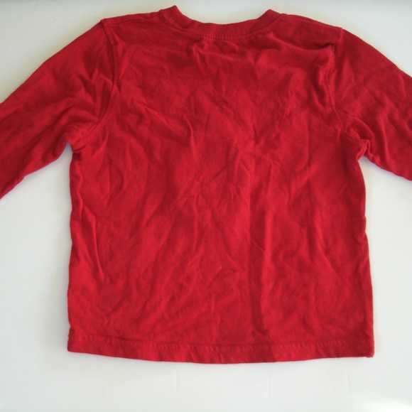 Boy's Christmas T-Shirt Gingerbread Man Red Long Sleeve Size 3T - Picture 7 of 10